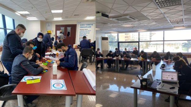 Aisin otomotiv Poet işbirliğinde Aisin'de  “Takım Çalışmasıyla Yaratıcılığımı Geliştiyorum” eğitimini gerçekleştirdik. Bol etkileşimle ve oyunlarla takım olmayı ve takım olarak yaratıcı düşünmeyi çalıştık.